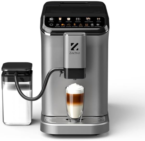 Super Automatic Coffee Maker with Milk System–20 Bars, 7 Beverage...
