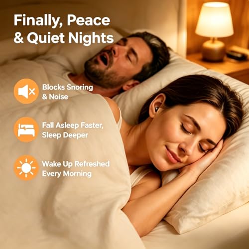 Ear Plugs for Sleeping, 35dB Waterproof Reusable Silicone Earplugs, Breathable No Ear Blockage, Block Snoring Side Sleepers, Single/Double Layer 3 Pairs Each S/M/L 6 Pairs 7-Grid Storage Case — view 2