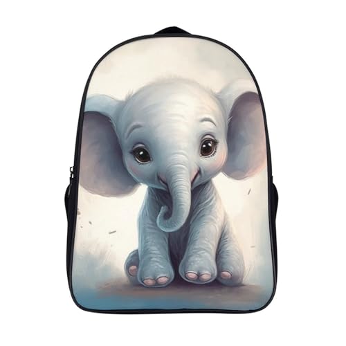 Sac à dos pour enfants enfants garçons motif éléphant 40cm gris