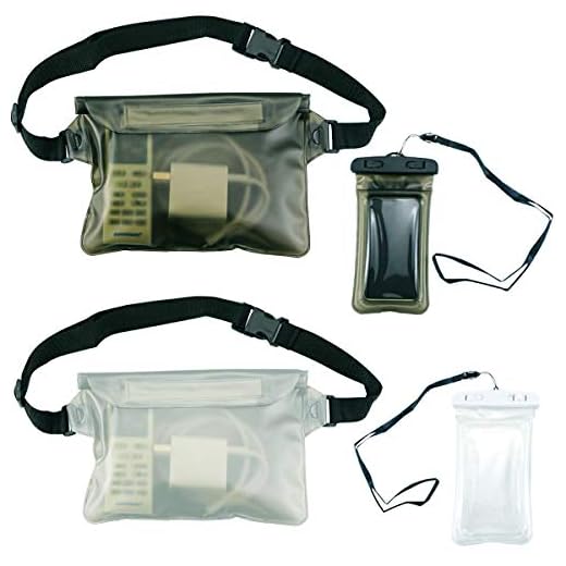 Heatoe 4 Pack Waterproof Phone Pouch, 2 Pack Waterproof Dry Bag with Waist Strap, 2 Pack Waterproof Cell Phone Pouch, Boating Beach Swimming Accessories Waterproof Waist Pack
