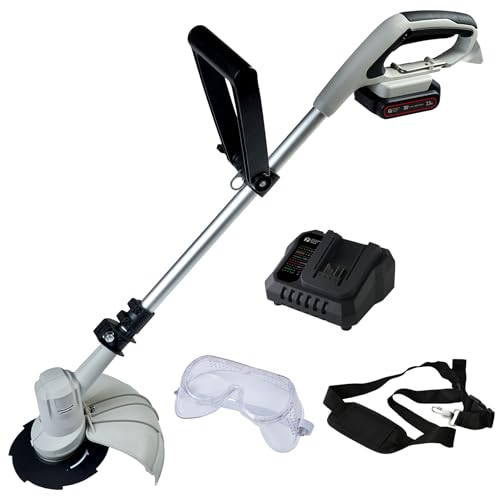 山善(YAMAZEN) 18V 草刈り機 充電式 18V 3点セット(本体+充電器+バッテリー 2.5Ah電池パック×1個) 芝刈り機 グラストリマー 伸縮式 雑草 除草 庭木 剪定 生垣 刈り込み YGT-180+YCH-18V+YBP-1825 【18