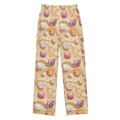 Pajama Bottoms, Pajamas Long Pant Seashells Lounge Wear Casual Sandbeach Sleep Pants Soft Pjs Sleepwear