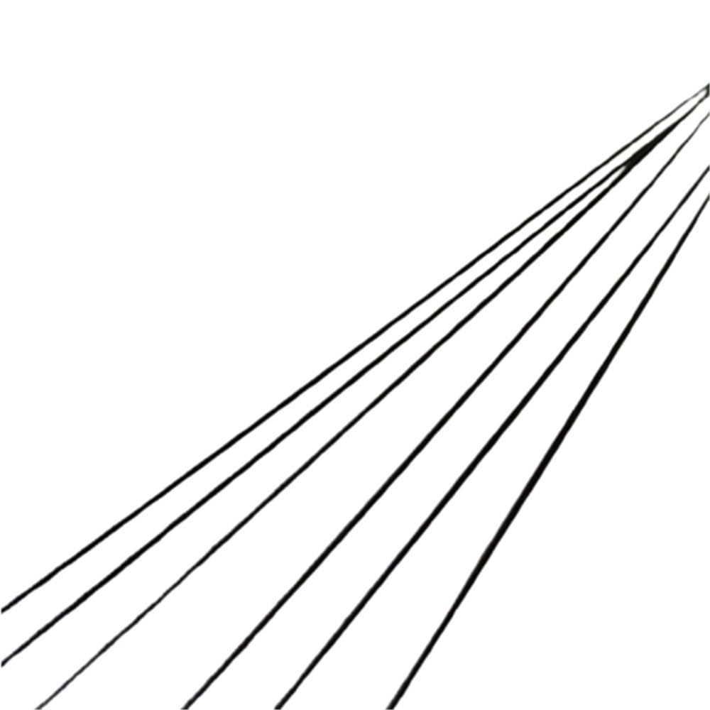 6 tiges noires en fibre de verre – Barres élastiques légères de 1 m.(0.8x1000mm)