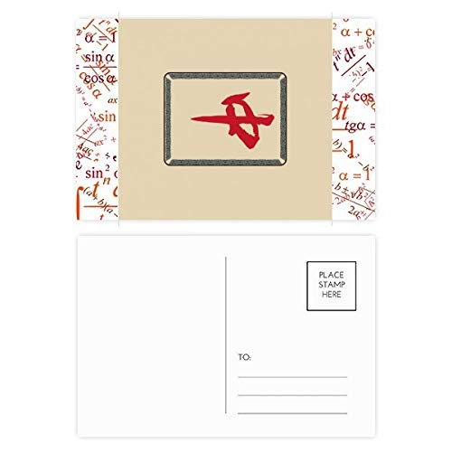 Carte postale Mahjong rouge formule idéale pour remercier vos proches après une soirée