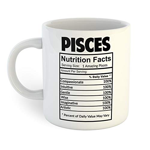 Nutrition Facts Pisces Coffee Mug