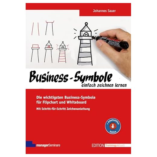 Business-Symbole einfach zeichnen lernen. Die wichtigsten Motive für Flipchart und Whiteboard. Mit Schritt-für-Schritt-Zeichenanleitung (Edition Training aktuell)