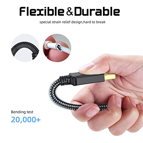 Displayport To Vga Adapter 10-Pack, Dp To Vga Adapter, Display Port To Vga Cable Male To Female Video 1080P For Computer, Laptop, Monitor, Tv, Projector-Braided #TOP1