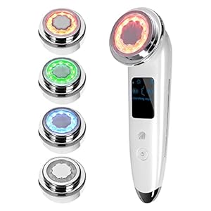 Face Massager Electric Face Lifting 4 in 1 Facial Massager Anti Aging Skin Tightening Firming Skin Care Tools (White)