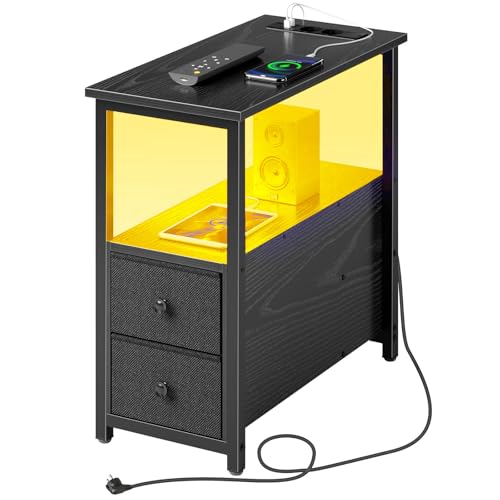 Rolanstar Beistelltisch mit Steckdosenleiste