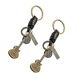 porte clef guitare électrique Porte-clés guitare : facile à décorer sacs, clés, téléphones portables, ce qui rend adapté à toutes sortes de personnes, porte-clés guitare