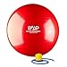 Black Mountain Products Static Strength Exercise Stability Ball with Pump, Red, 65cm/2000 lb