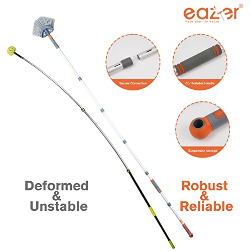 Eazer Microfiber Feather Duster For Cleaning，Ceiling Fan Cleaner Duster With Extension Pole(100'')，Extendable Duster With 3 Washable Heads For Cleaning High Ceiling，Fan, Cobweb, Car And Furniture. #TOP5