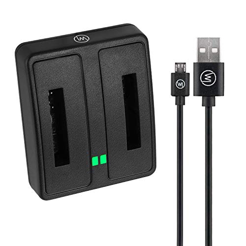 Wicked Chili Cargador Doble Compatible con TechniSat BL-5C batería para DIGITRADIO 2/S/1/S, Viola 3, Transita 200/100, RDR + Cable de Carga de 1m (estación de Carga, batería no incluida) Negro Cover