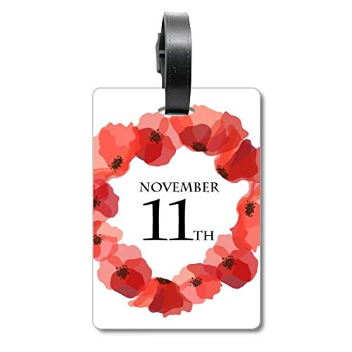 Étiquette de valise coquelicots pour bagage de voyage chic