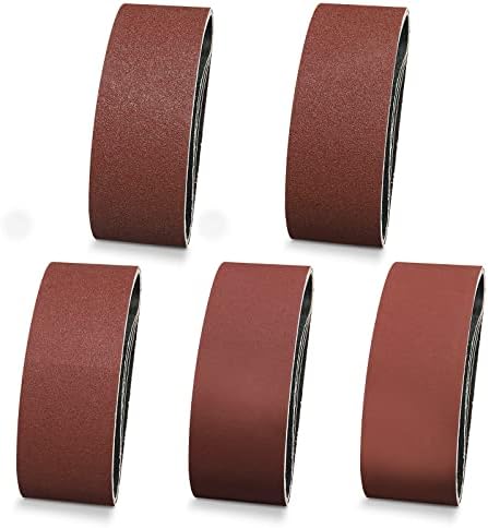 Paquete de 25 bandas abrasivas de 9 x 533 mm, grano 60/80/120/240/400