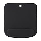 Mouse Pad with Memory Foam Wrist Rest, Non-Slip Rubber Base Mouse Mat for Typist Office, Black