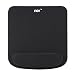 Mouse Pad with Memory Foam Wrist Rest, Non-Slip Rubber Base Mouse Mat for Typist Office, Black