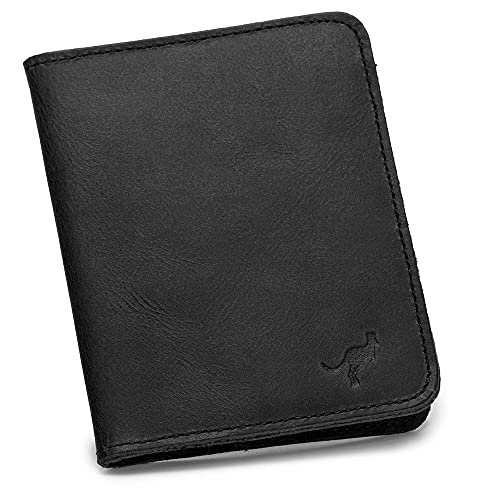 Porta Cartão Mini Carteira Couro Legítimo Natural Slim (Preto)