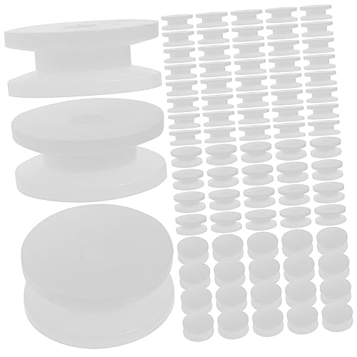 Vaguelly 100pcs Plastic Pulley Wheel for Toys DIY Model Mute Belt Pulley Wheel Parts