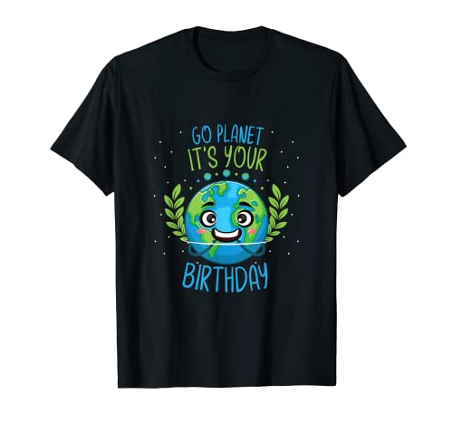Divertido Día de la Tierra Planeta Cumpleaños Verde Mundo Camiseta