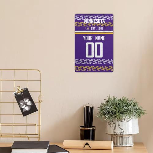 Image of Minnesota Metal Sign for Outside Custom Name and Number Gifts