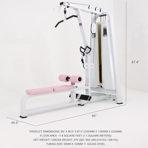 Image of Commercial Seated Pin Selectorized Low Row LAT Pull-Down Combo