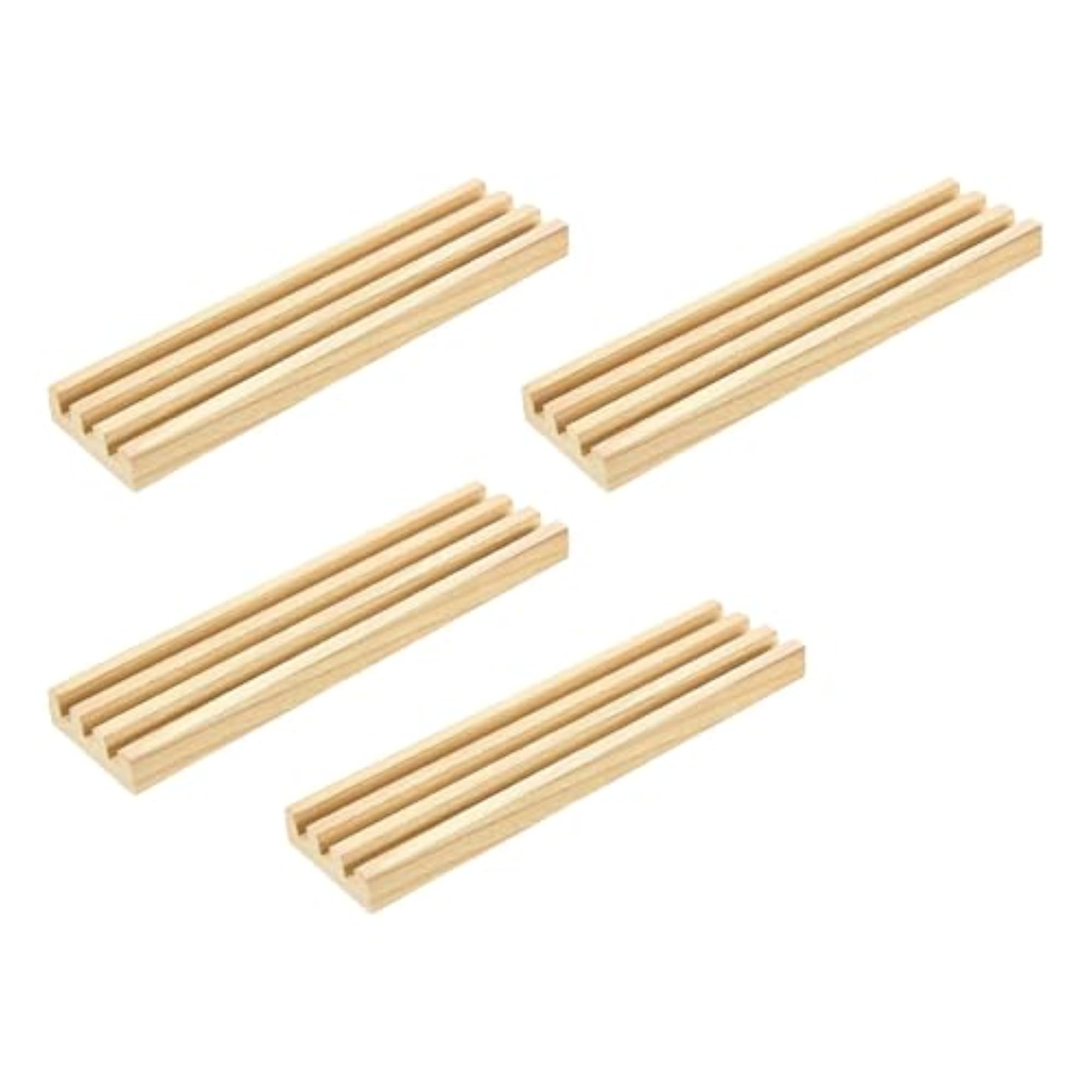 4Pcs Wooden Domino Tray Decoration Set