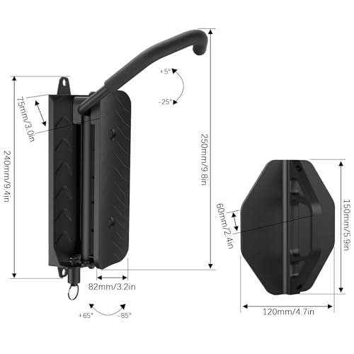 Fahrrad Wandhalterung, Wyxron Fahrradträger Vertikal Fahrradständer Schwenkbare 32kg Tragkraft mit Festes Design/Wandschallwand, für Garage Leichtes Fahrrad/MTB/Rennrad/Kinderfahrrad