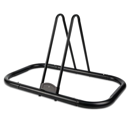 HANKEY 自転車スタンド サイクルスタンド マウンテンバイクスタンド 倒れにくい駐輪 16インチから29インチまで対応 (BLACK)