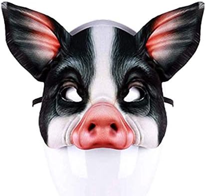 Miniatura 9 de Vocoliday 1 máscara de cerdo de Halloween, máscara de animales de terror para Pascua, carnaval, Halloween, Navidad, disfraces, fiesta, accesorios de
