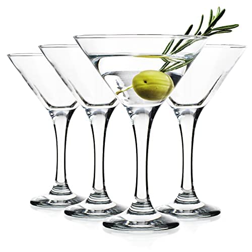 Buy Glaver's Martini Glasses Set of 4 Cocktail Glasses, 6 Ounce Premium