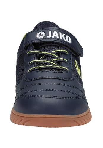 Jako Unisex Kinder J-sh Winger Ev Hallenturnschuh, Dk Navy Lime, 35 EU