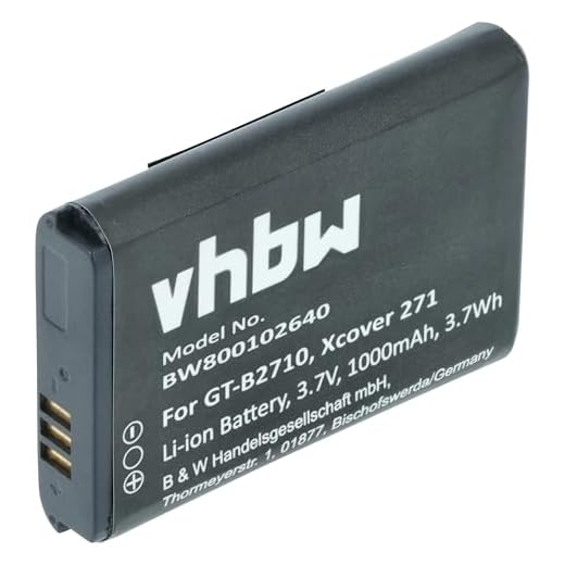 vhbw 1x Akku kompatibel mit Samsung GT-B2710 Handy Smartphone Telefon (1000 mAh, 3,7 V, Li-Ion)
