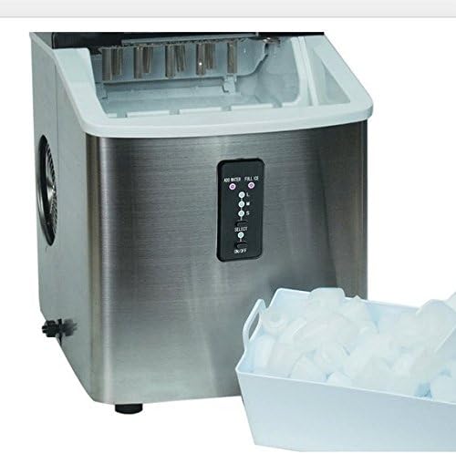 Ice Machine - Portable, Counter Top Ice Maker Machine TG22 - Produces 26 lbs Of Ice Per 24 Hours - Stainless Steel - Top Rated Ice Maker For Countertop use By ThinkGizmos (trademark protected)