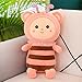 Lulihhhh 25/35/50cm Süßes und Kreatives Plüsch Bienenpuppe Plüschtier Cartoon Puppe Hochzeit Eröffnung Geschenk Geburtstagsgeschenk-rosa,25cm