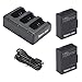 Produktbild Newmowa Ersatz Akku AHDBT-302 (2er Pack) und tragbar Mini USB Ladegerät Kit für Gopro Hero 3, Gopro Hero 3+, AHDBT-301, AHDBT-302