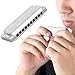 Blues Harmonica, 10 Holes Mouthorgan Metal Frets for Beginners with Beautiful Sound