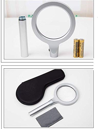 Loupe à main LED HD MU 10x et 20x avec manche optique en métal - 4