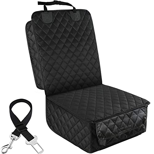 Dog Car Front Seat Cover, Waterproof Pet Front Seat Cover Vehicle Seat Protection, Scratch Proof & Nonslip Pet Car Seat Protector Dog Seat Cover for Cars, Trucks & SUVs
