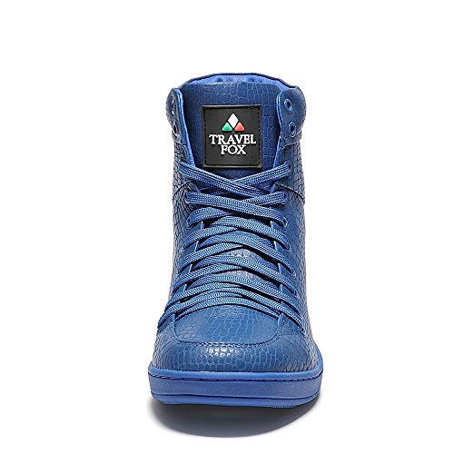 TRAVEL FOX Unisex 900 Nappa Leather Round Toe Lace-Up High-Top Sneakers3