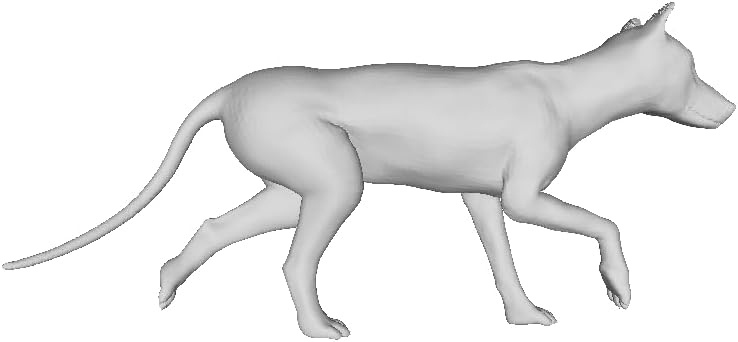 Printle Animal Walking Dog-Hairless Dog Walking Facing Forward with its Ears Perked up, Staring Intently, as if it was in an Alert Stance Figure for Dioramas and Model Train Sets Choose Your Scale
