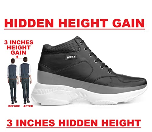 Image of YUVRATO BAXI 3 Inch Hidden Height Increasing Casual Outdoor Sneakers Boots.Height Elevator Boots