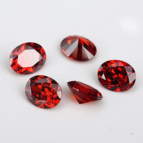 Pierre précieuse synthétique zirconium 5A ovale mélange 15 couleurs fabrication bijoux - 5