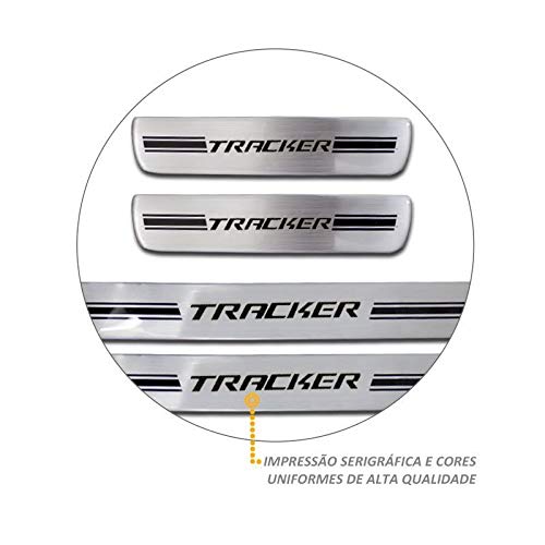 Jogo de Soleira Tracker 2014/2016 Prata em Resina