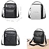 A-QMZL Mens Shoulder Bag Man Bags Men Business Crossbody Bags PU Leather Casual Handbags Side Satchel Messenger Bag for Working Shopping Travel Daily Use(Black) #5