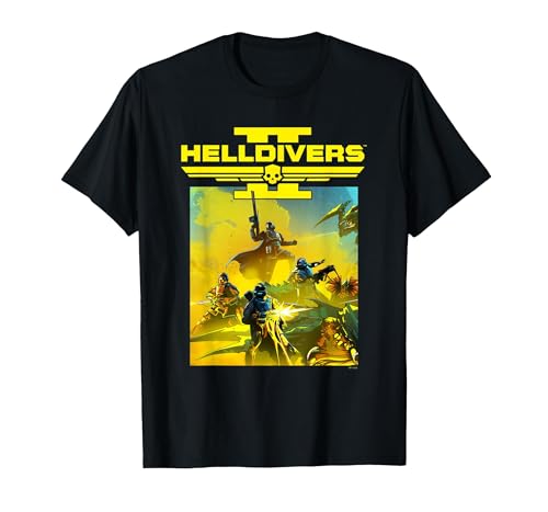 Helldivers 2 Sony PlayStation Video Game Group Key Art T-Shirt, Herren, Schwarz, M