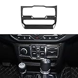 RT-TCZ Carbon Fiber Window Control Panel Trim Cover Center Console Decoration Interior Accessories for Jeep Wrangler JL JLU & Gladiator JT 2018-2024