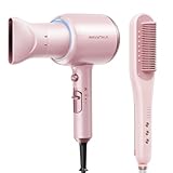 Wavytalk Blown Away onic Hair Dryer Pink, Steamline Pro Hair Straightener Brush