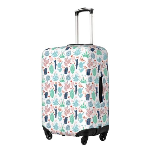 Cute Cactuses Luggage Cover Washable Elasticated Luggage Covers For Suitcase Tsa Approved Stylish Dust And Scratch Resistant Luggage Case Protector For Kids And Adults2
