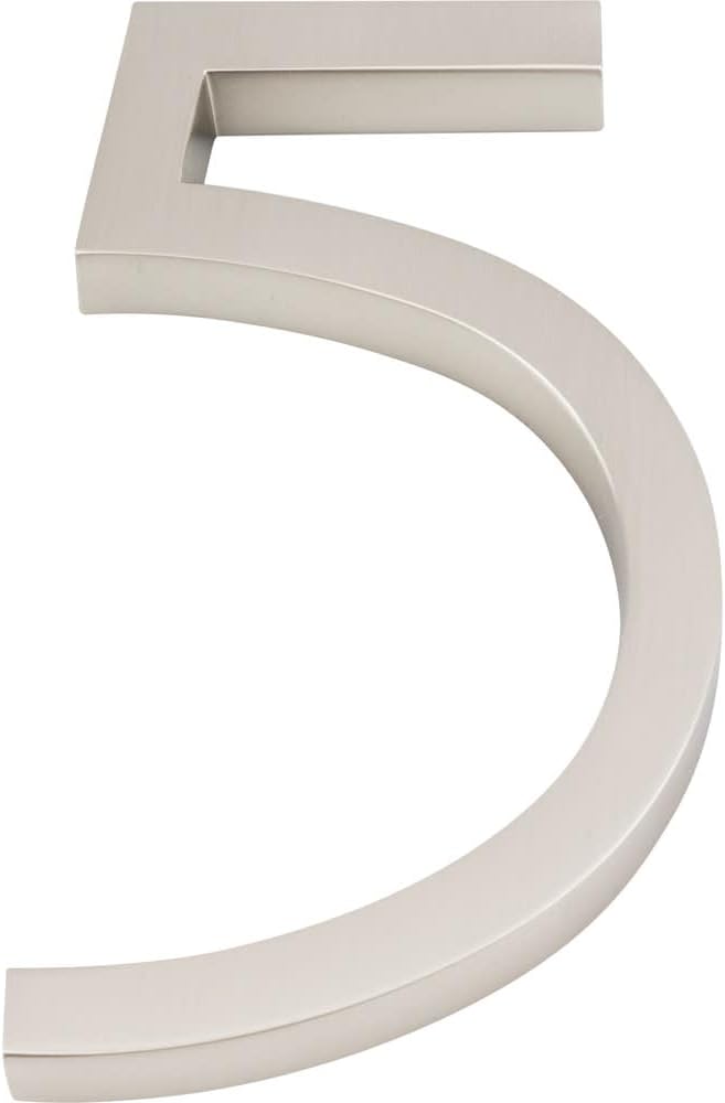 Atlas Homewares AVN5-L-BL Homewares AVN5-L Modern Avalon 6 Inch Tall Address House Number '5'